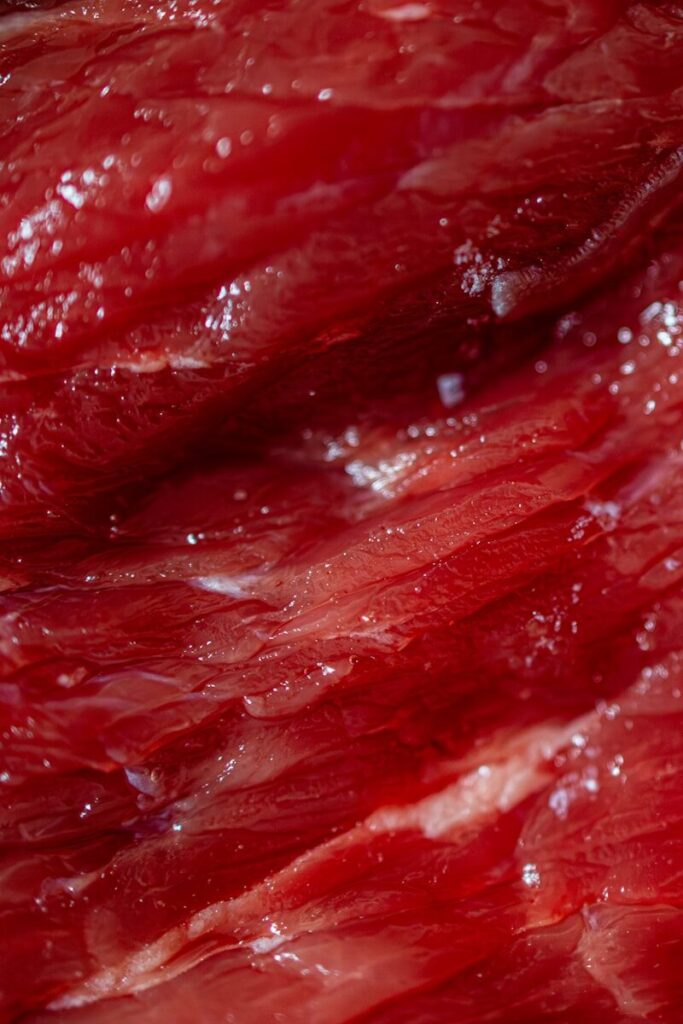 A close up of a piece of meat